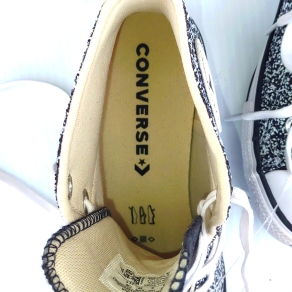 WOW💝CONVERSE CTAS Glitter Platform Hightops in Silver Glitter NEW - Picture 6 of 16